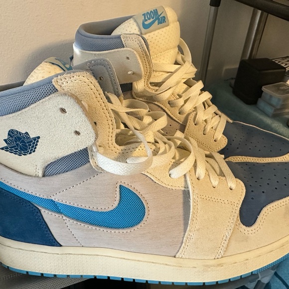 Nike Air Zoom High-Top Sneakers - Blue and Cream